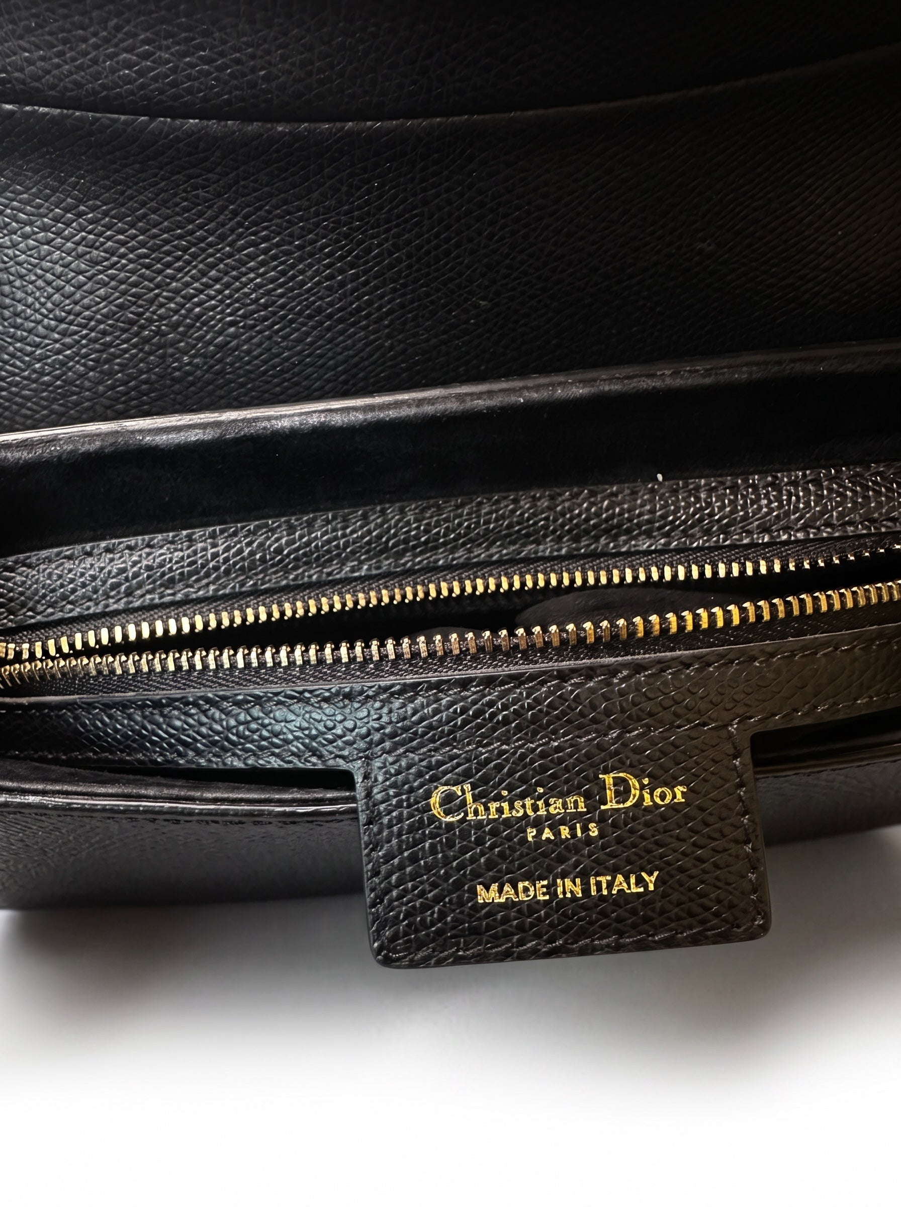 Dior Medium Saddle Bag Black Leather with Additional Shoulder Strap (2021)