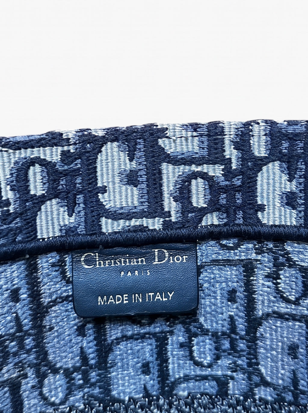 Sac Dior Book Tote moyen toile brodée Dior Oblique bleue