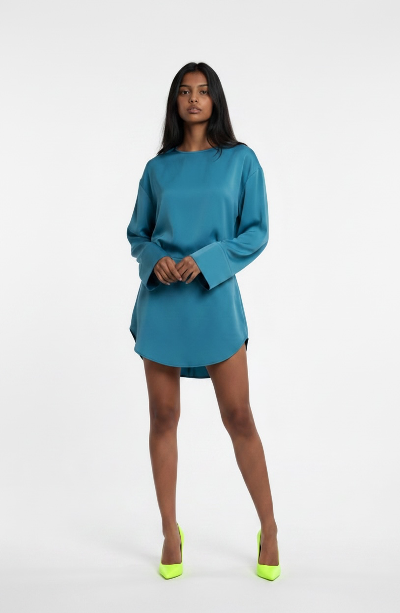 Robe courte The Attico Bleu Turquoise