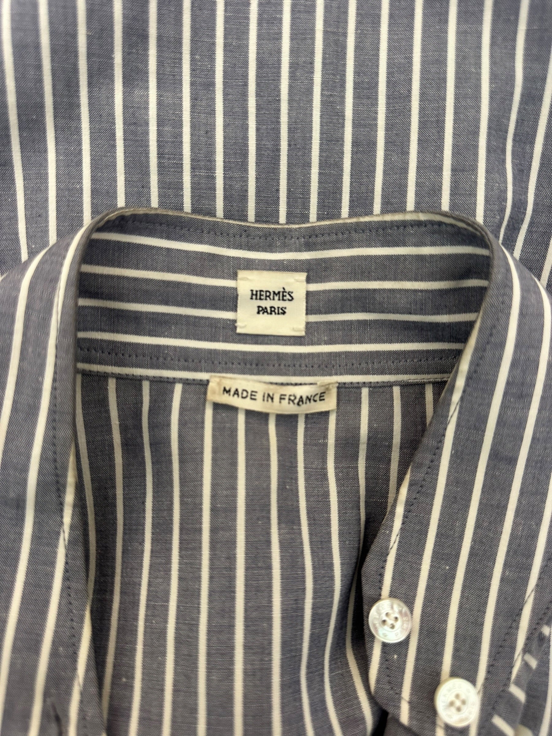 Robe chemise Hermès à rayures