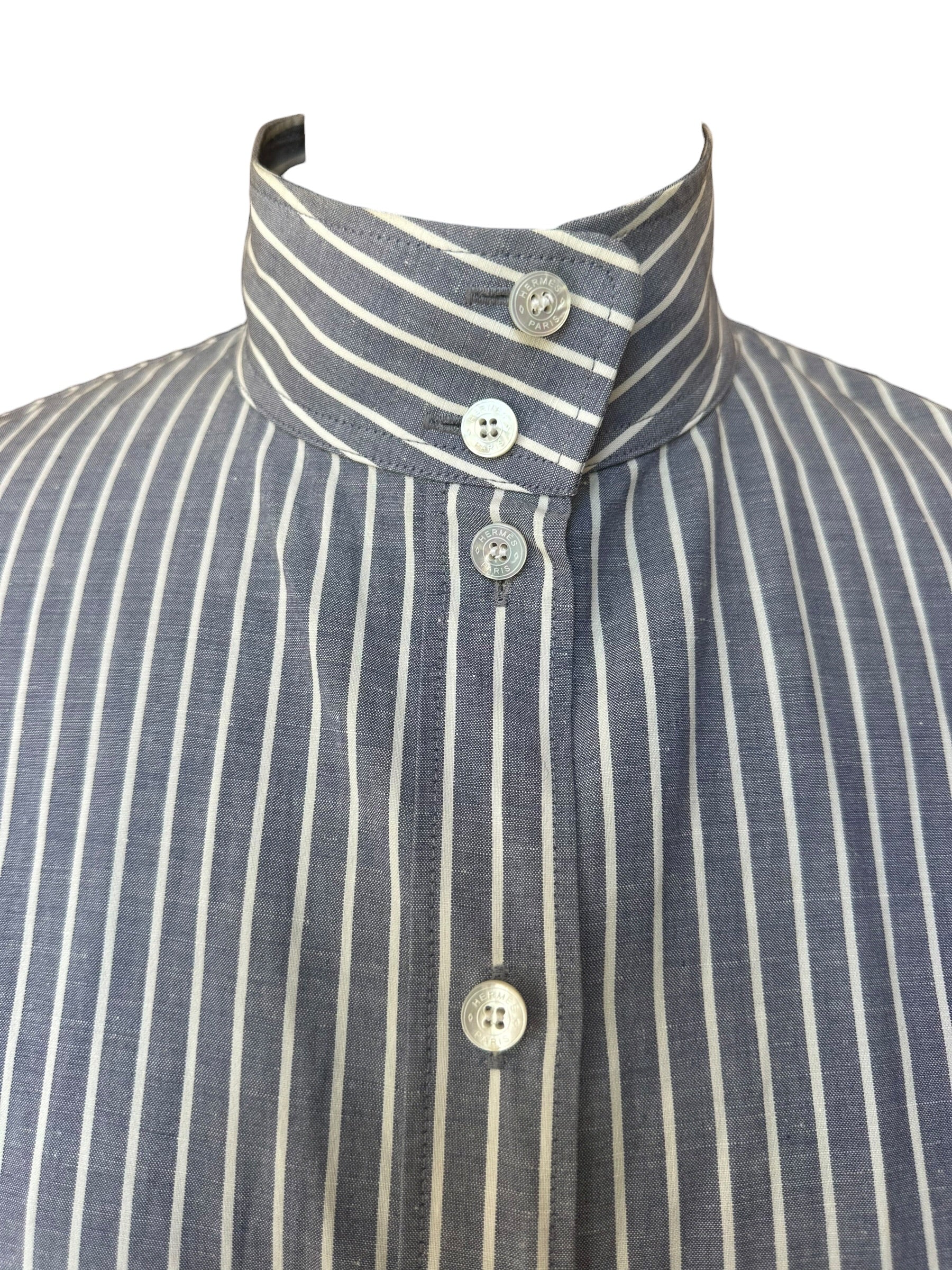 Robe chemise Hermès à rayures