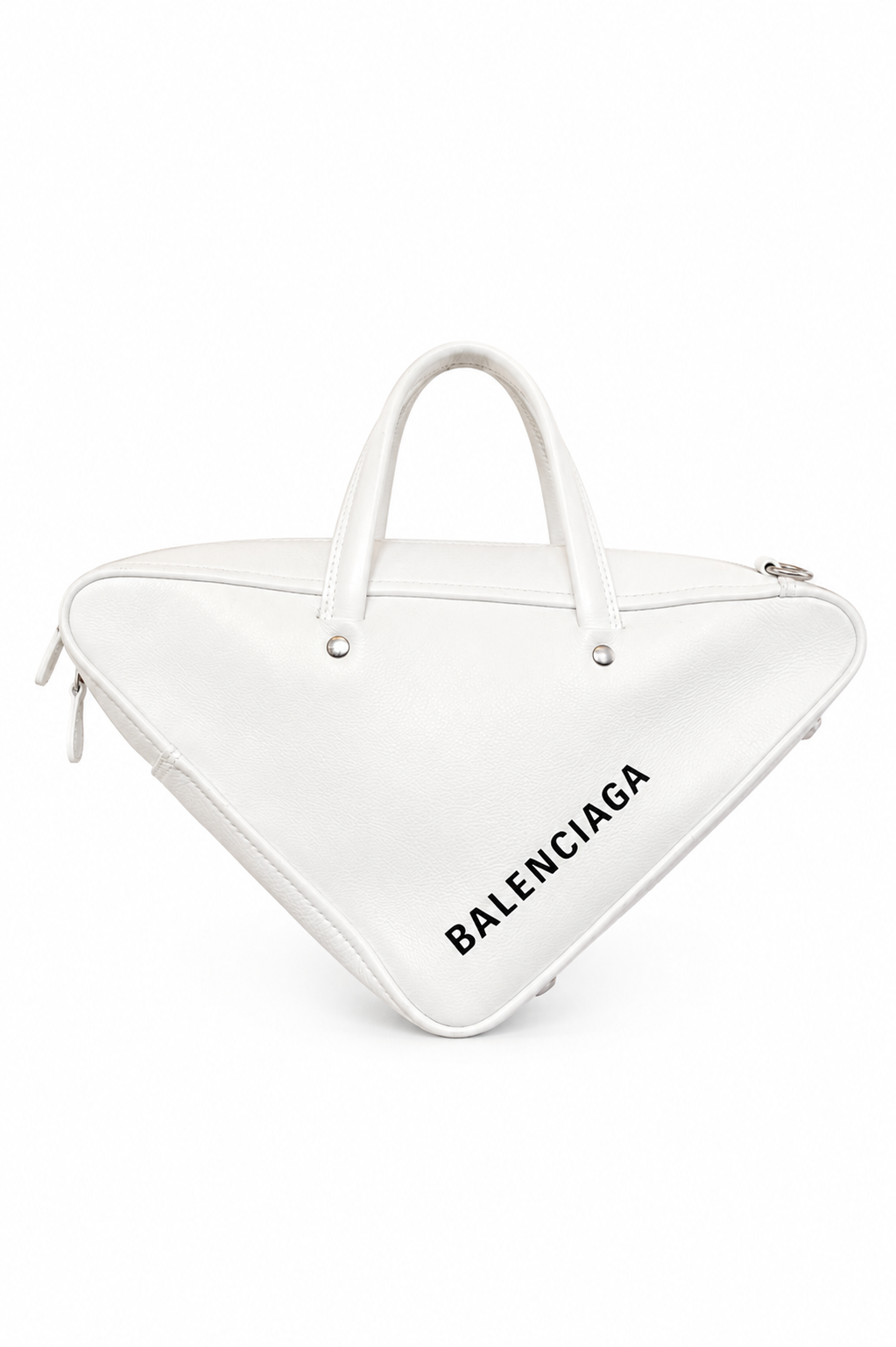 Sac Balenciaga Triangle en cuir blanc