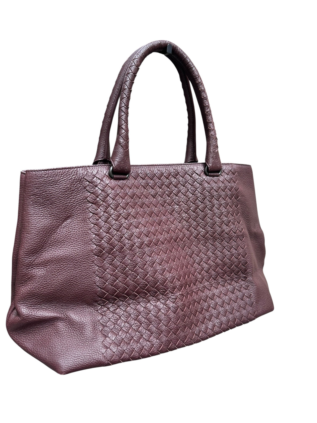 Sac fourre-tout Bottega Veneta en cuir Intrecciato bordeaux