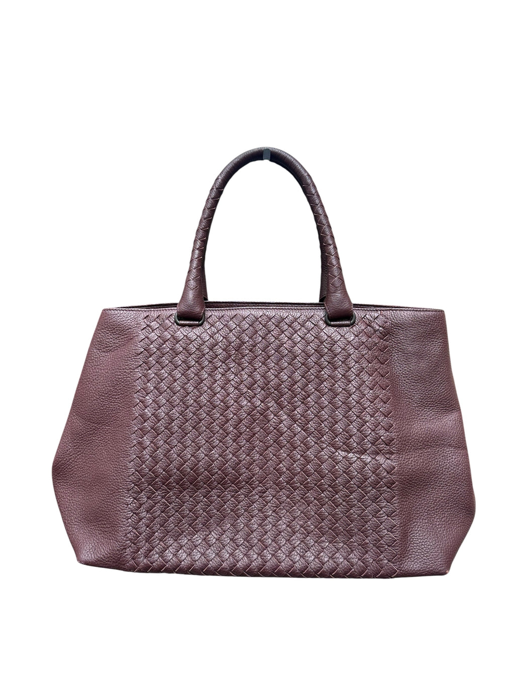 Sac fourre-tout Bottega Veneta en cuir Intrecciato bordeaux