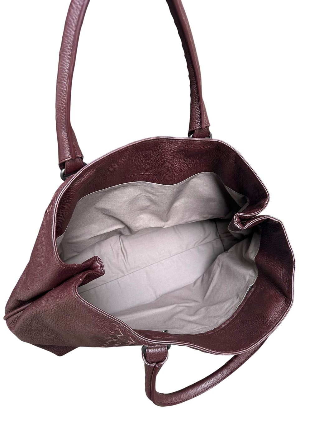 Sac fourre-tout Bottega Veneta en cuir Intrecciato bordeaux