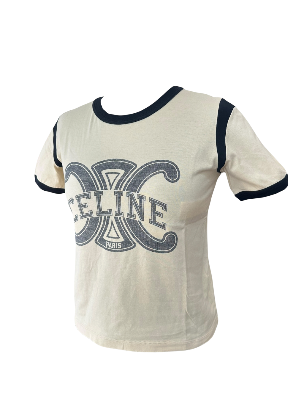 Celine - Cropped Logo T-Shirt