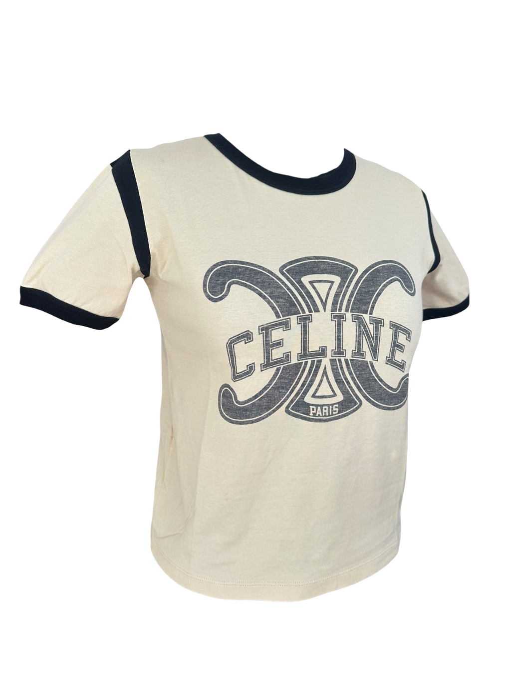 Celine - Cropped Logo T-Shirt
