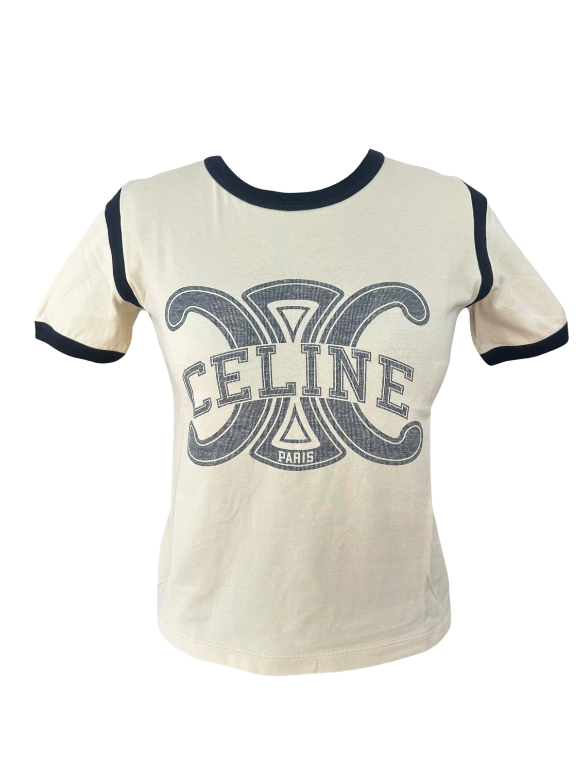 Celine - Cropped Logo T-Shirt