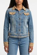 Veste en denim et daim Dolce & Gabbana