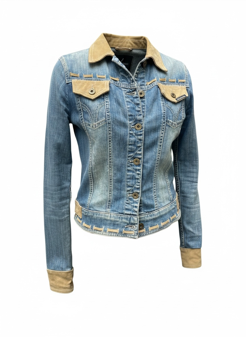 Veste en denim et daim Dolce & Gabbana
